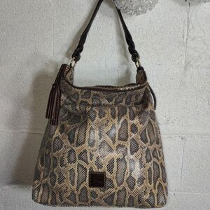 New Dooney & Bourke Python Sloan Hobo Shoulder Handbag LD Suede Lambskin…